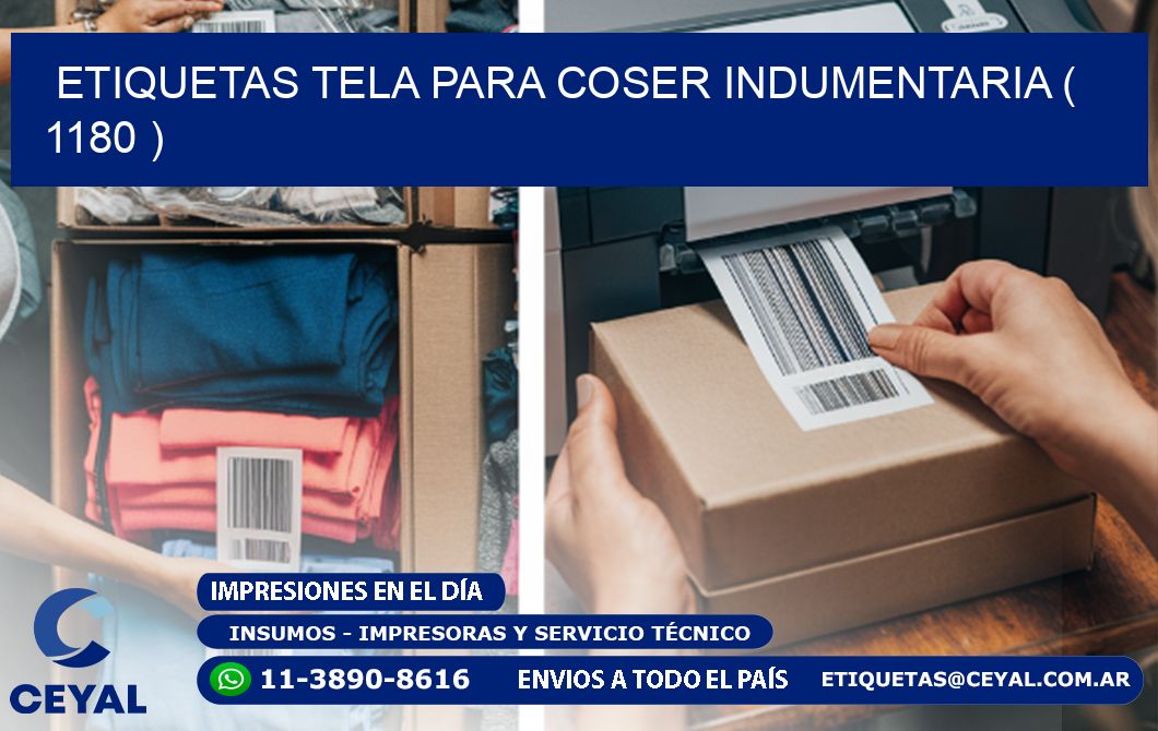ETIQUETAS TELA PARA COSER INDUMENTARIA ( 1180 )