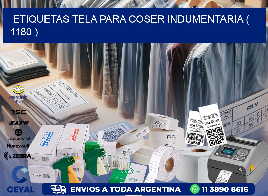 ETIQUETAS TELA PARA COSER INDUMENTARIA ( 1180 )