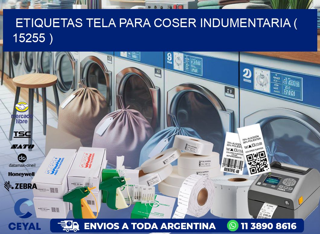 ETIQUETAS TELA PARA COSER INDUMENTARIA ( 15255 )