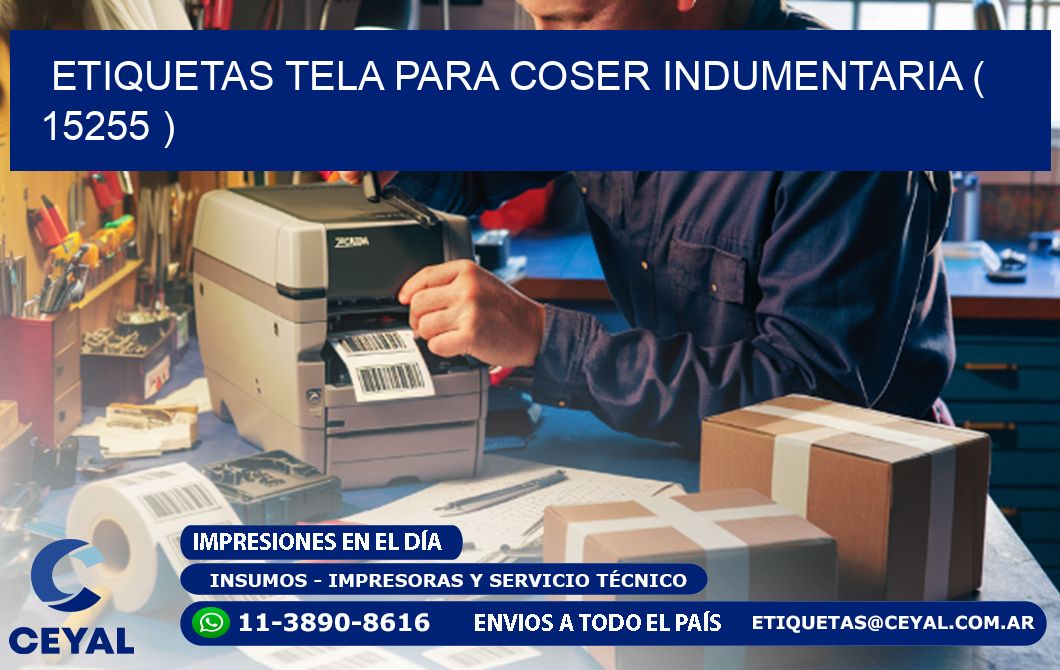 ETIQUETAS TELA PARA COSER INDUMENTARIA ( 15255 )