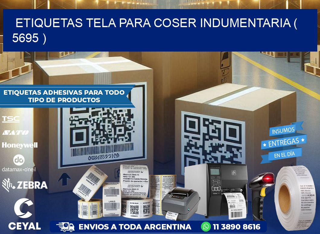 ETIQUETAS TELA PARA COSER INDUMENTARIA ( 5695 )