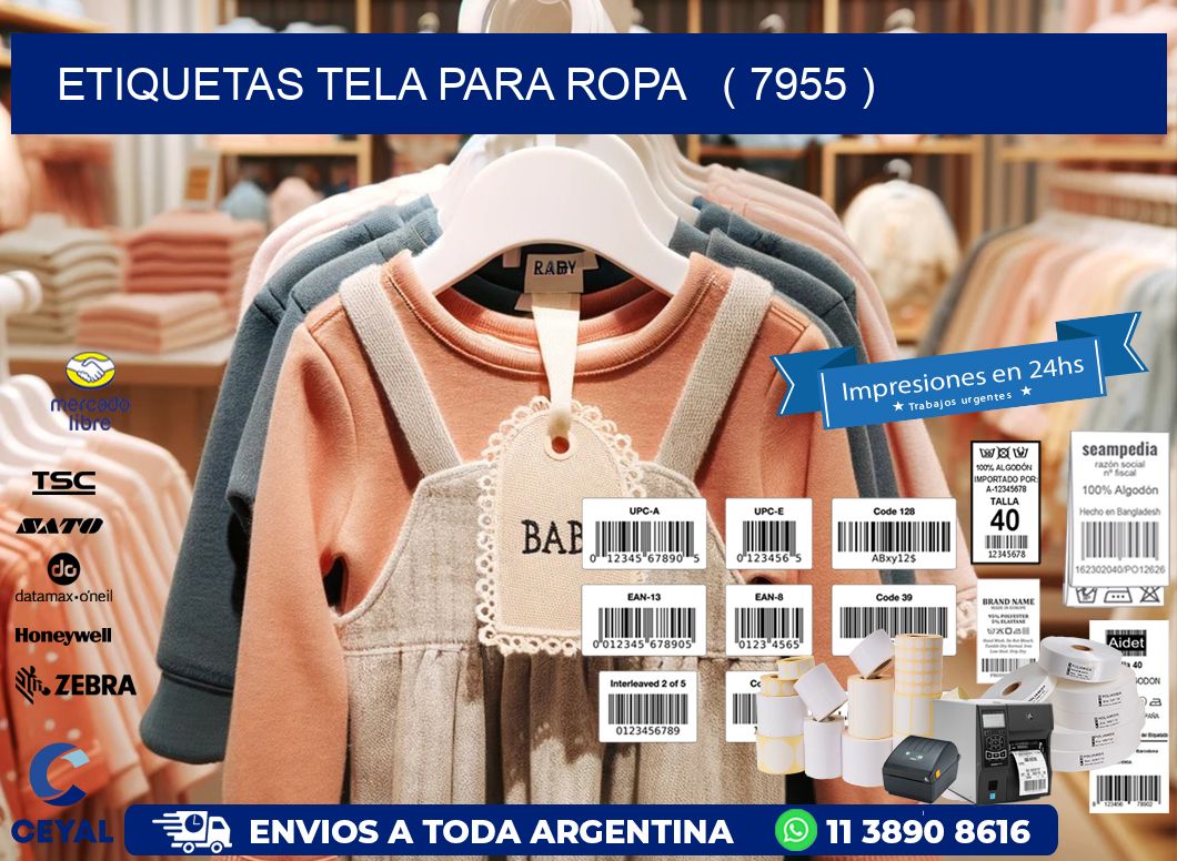 ETIQUETAS TELA PARA ROPA ( 7955 )