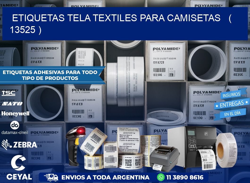 ETIQUETAS TELA TEXTILES PARA CAMISETAS   ( 13525 )