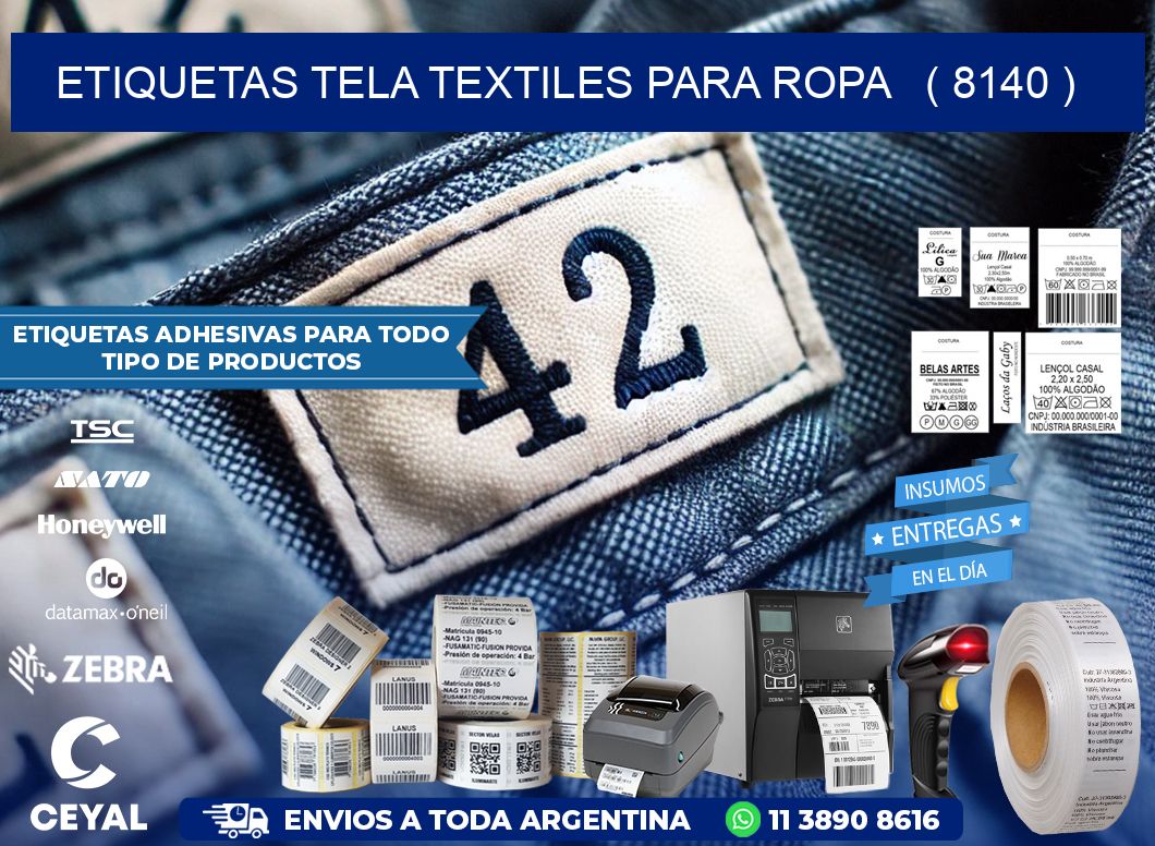 ETIQUETAS TELA TEXTILES PARA ROPA   ( 8140 )
