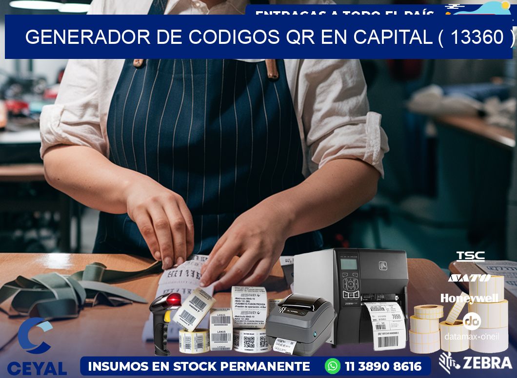 GENERADOR DE CODIGOS QR EN CAPITAL ( 13360 )