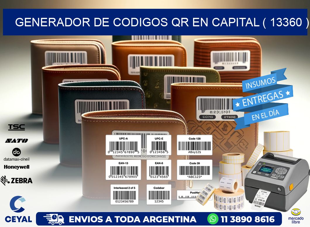 GENERADOR DE CODIGOS QR EN CAPITAL ( 13360 )