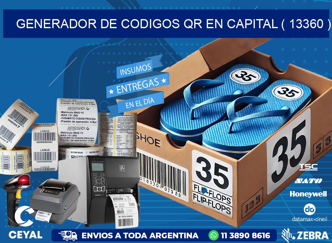 GENERADOR DE CODIGOS QR EN CAPITAL ( 13360 )