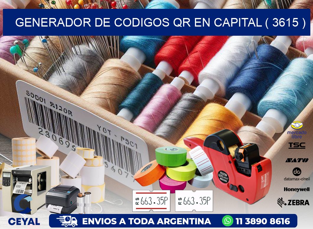 GENERADOR DE CODIGOS QR EN CAPITAL ( 3615 )