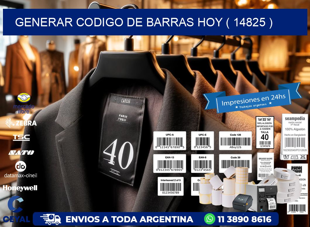 GENERAR CODIGO DE BARRAS HOY ( 14825 )