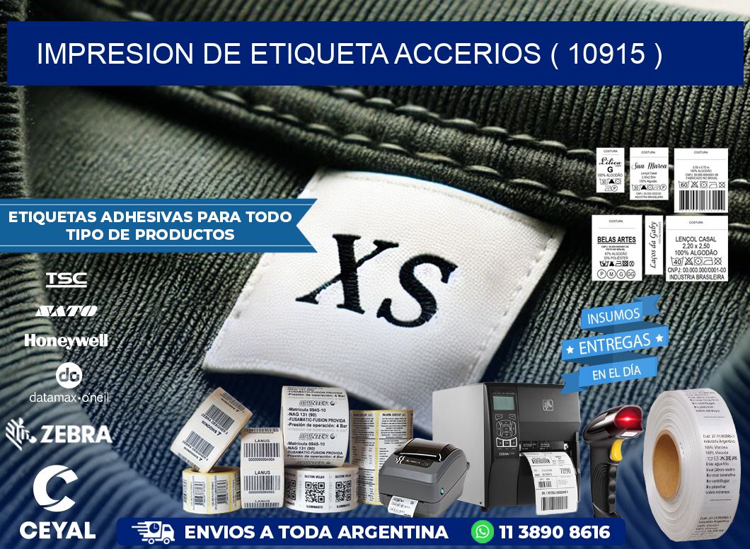 IMPRESION DE ETIQUETA ACCERIOS ( 10915 )
