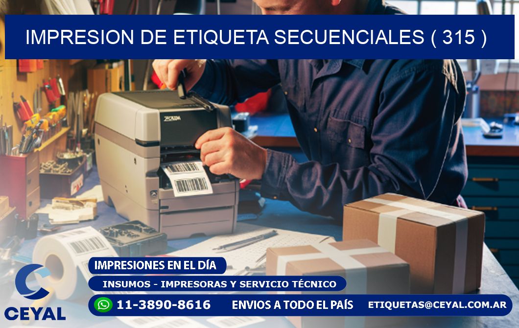 IMPRESION DE ETIQUETA SECUENCIALES ( 315 )
