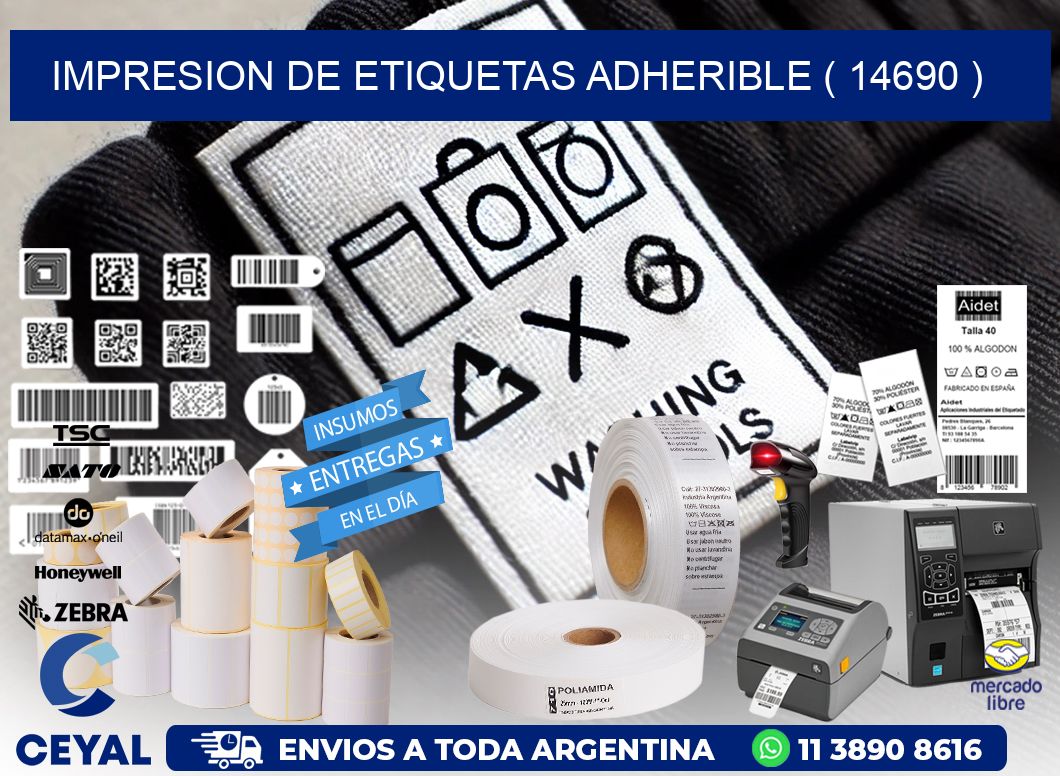 IMPRESION DE ETIQUETAS ADHERIBLE ( 14690 )