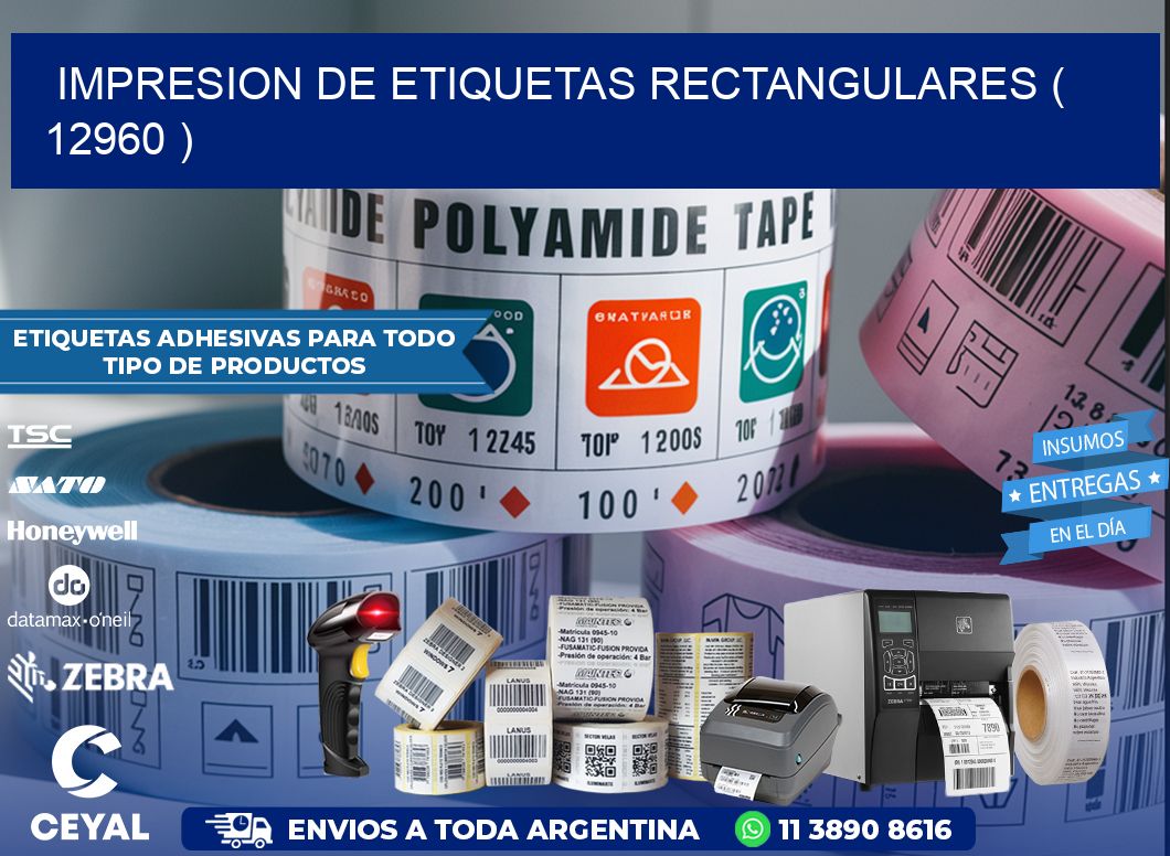 IMPRESION DE ETIQUETAS RECTANGULARES ( 12960 )