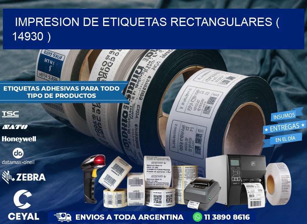 IMPRESION DE ETIQUETAS RECTANGULARES ( 14930 )