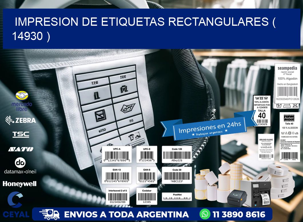 IMPRESION DE ETIQUETAS RECTANGULARES ( 14930 )
