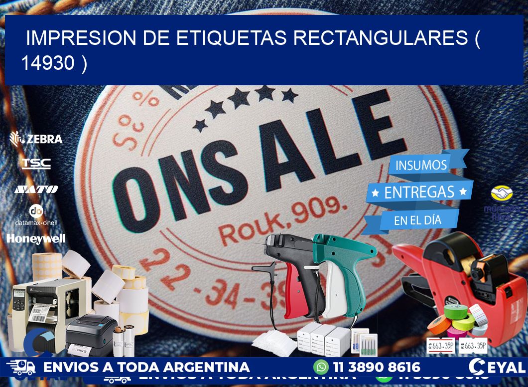 IMPRESION DE ETIQUETAS RECTANGULARES ( 14930 )