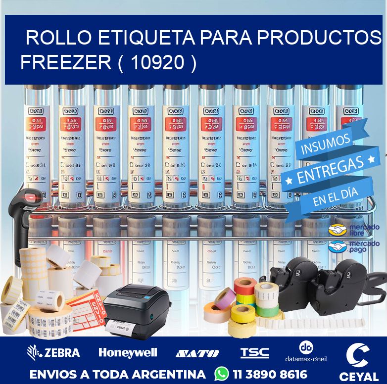 ROLLO ETIQUETA PARA PRODUCTOS FREEZER ( 10920 )