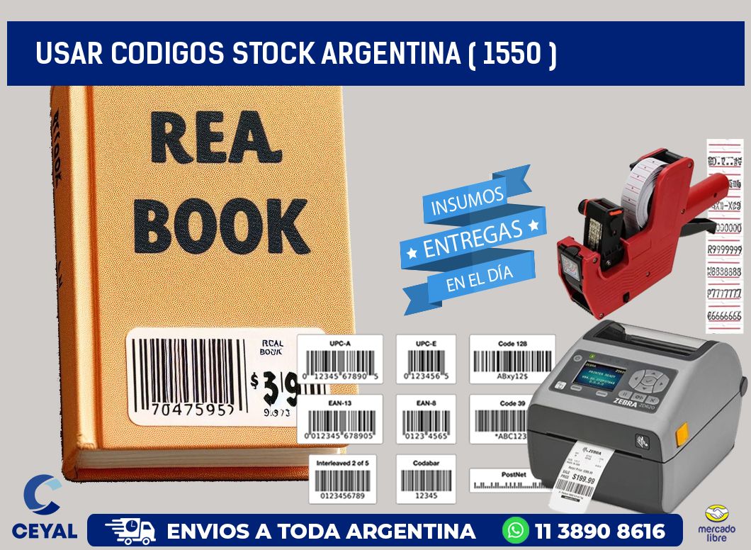 USAR CODIGOS STOCK ARGENTINA ( 1550 )