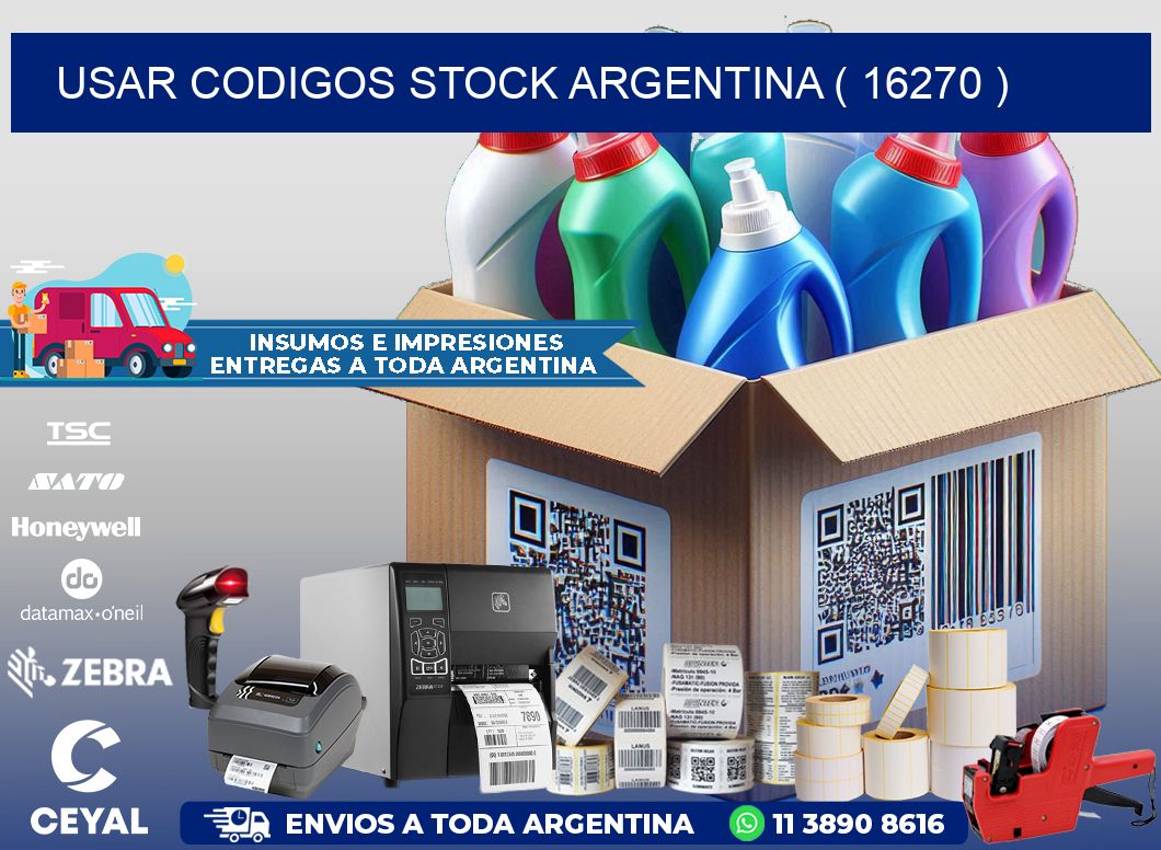 USAR CODIGOS STOCK ARGENTINA ( 16270 )