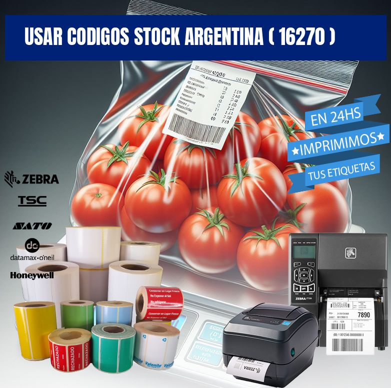 USAR CODIGOS STOCK ARGENTINA ( 16270 )