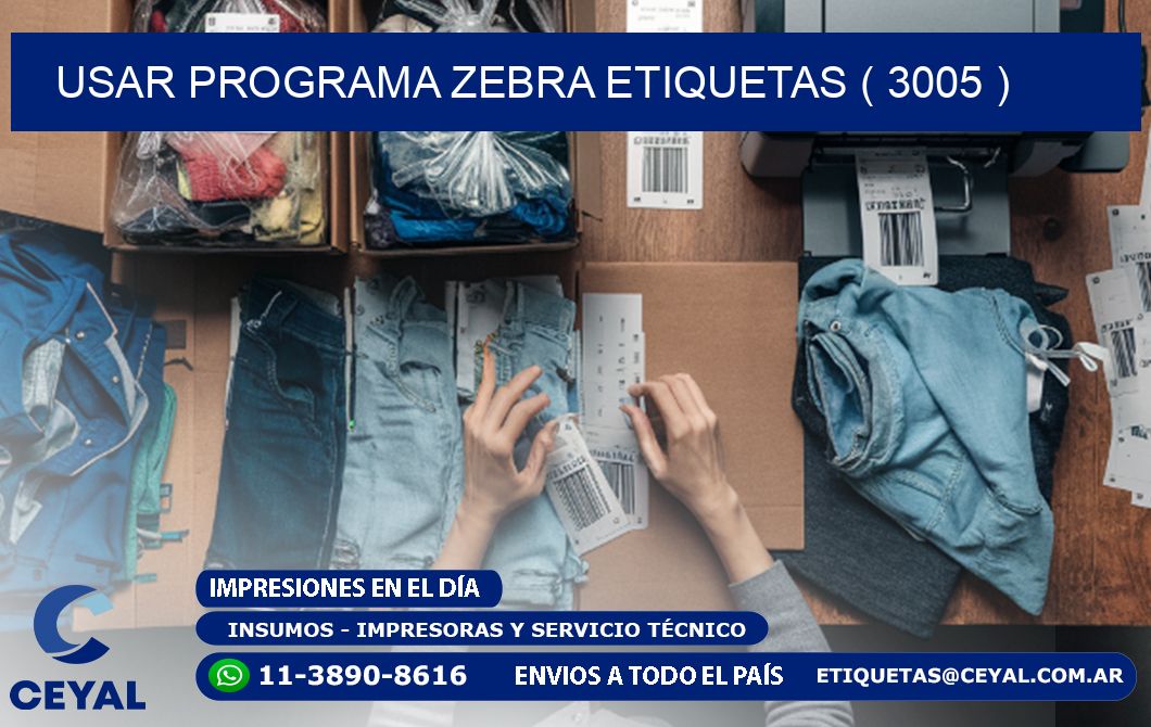 USAR PROGRAMA ZEBRA ETIQUETAS ( 3005 )