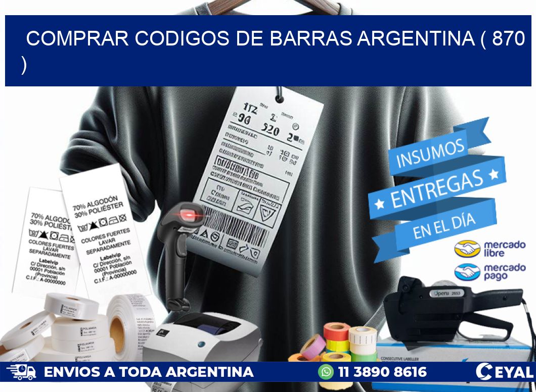 comprar codigos de barras argentina ( 870 )