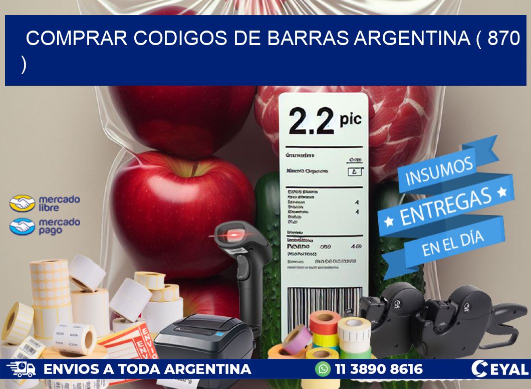 comprar codigos de barras argentina ( 870 )