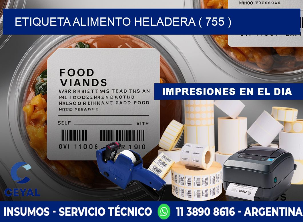 etiqueta alimento heladera ( 755 )