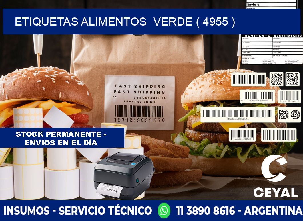 etiquetas alimentos verde ( 4955 )