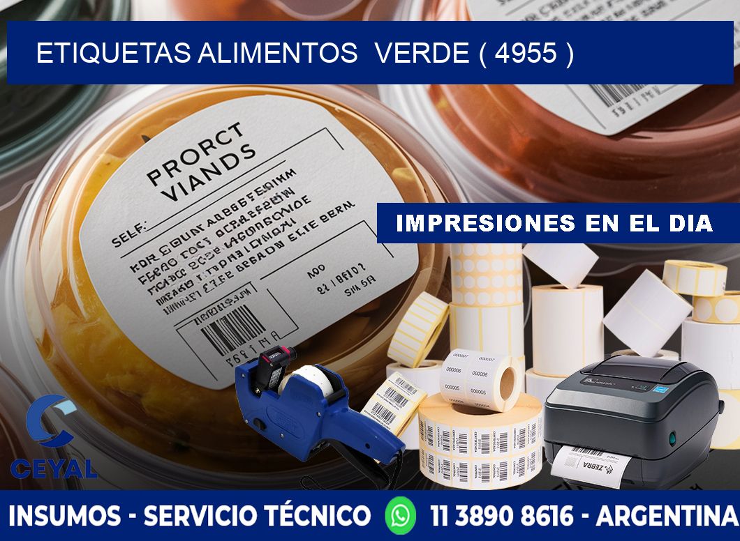 etiquetas alimentos verde ( 4955 )