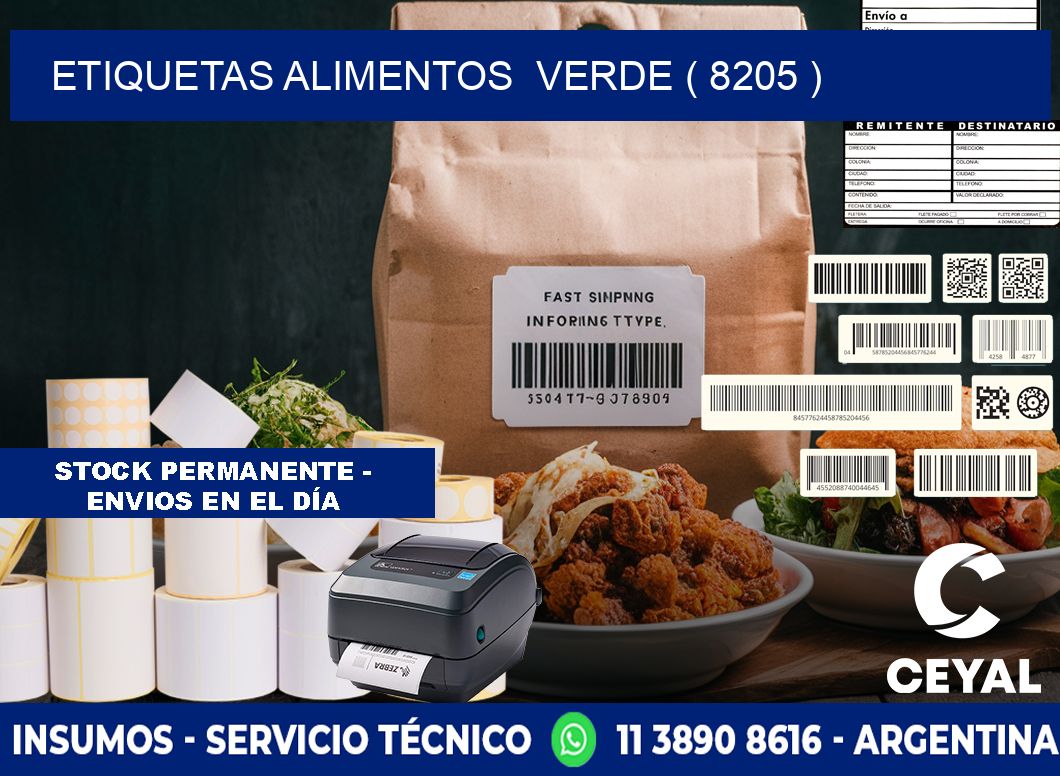 etiquetas alimentos verde ( 8205 )