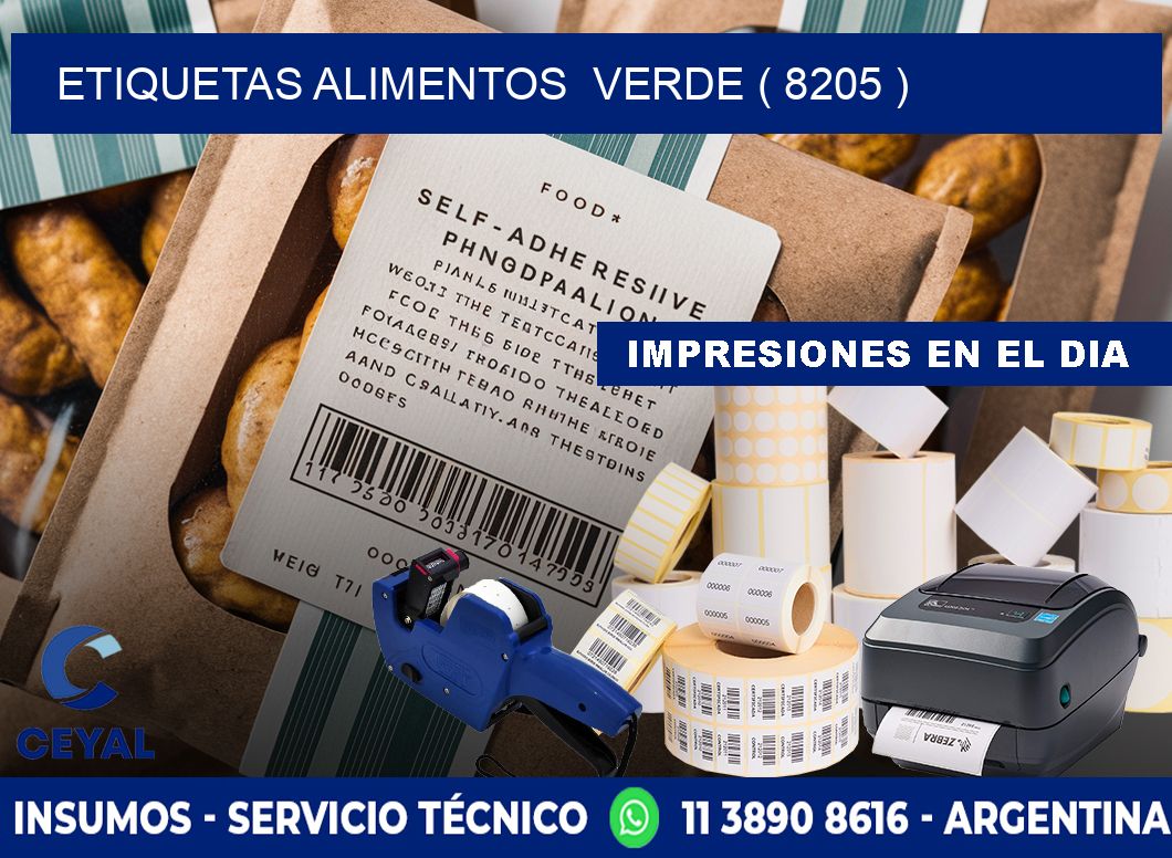 etiquetas alimentos verde ( 8205 )