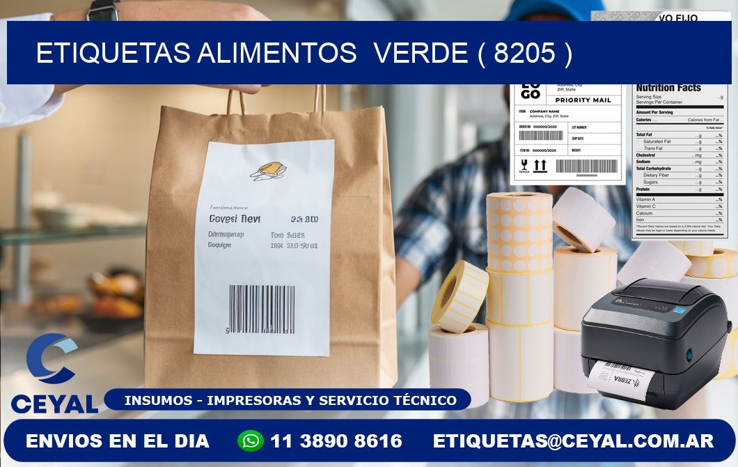 etiquetas alimentos verde ( 8205 )