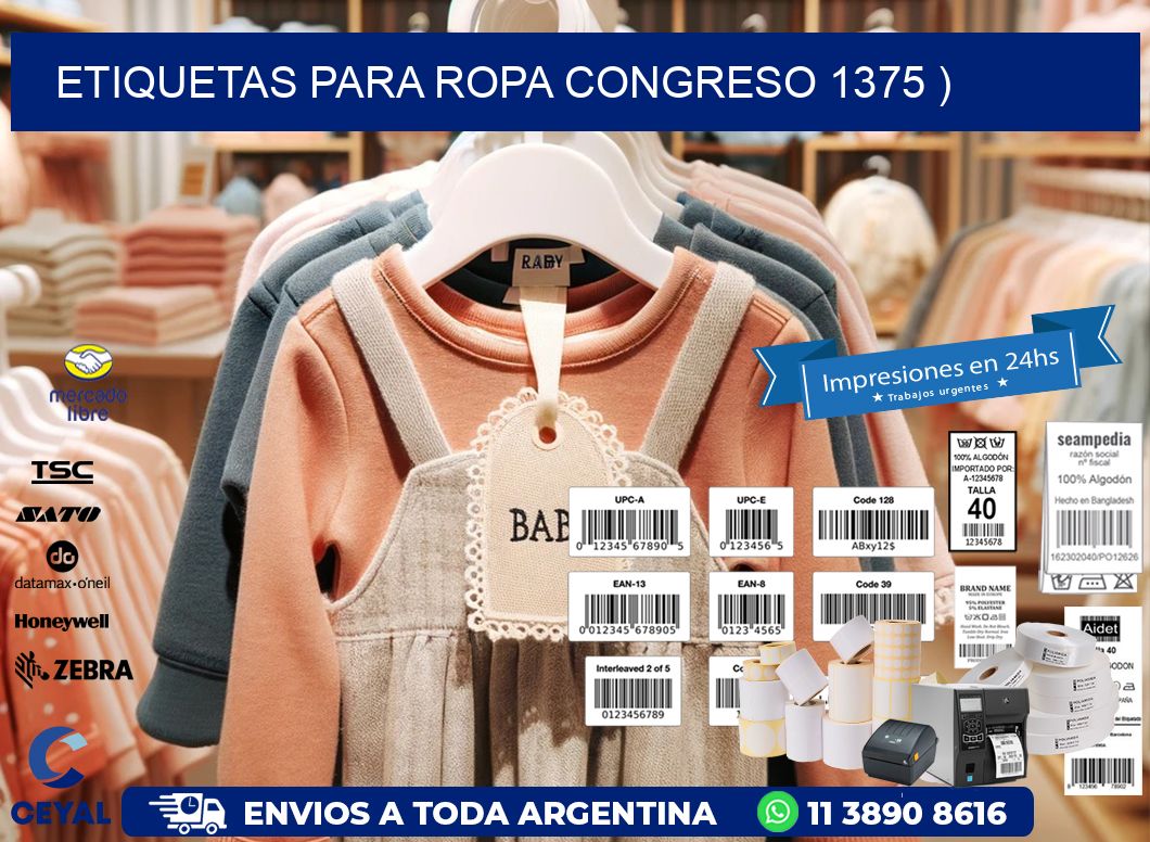 etiquetas para ropa congreso 1375 )