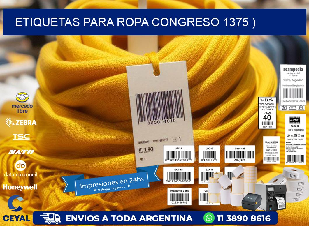 etiquetas para ropa congreso 1375 )