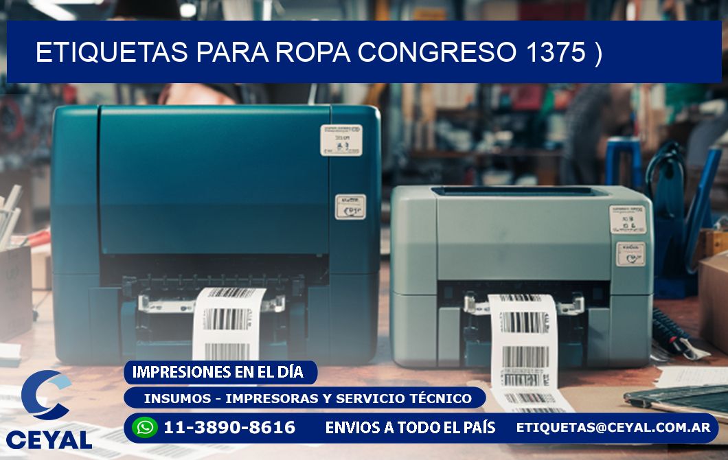 etiquetas para ropa congreso 1375 )
