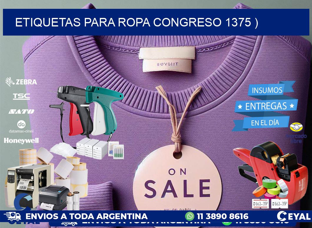 etiquetas para ropa congreso 1375 )