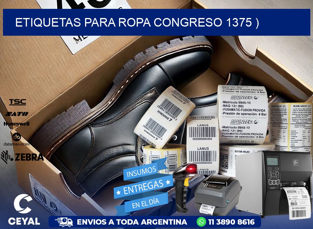 etiquetas para ropa congreso 1375 )