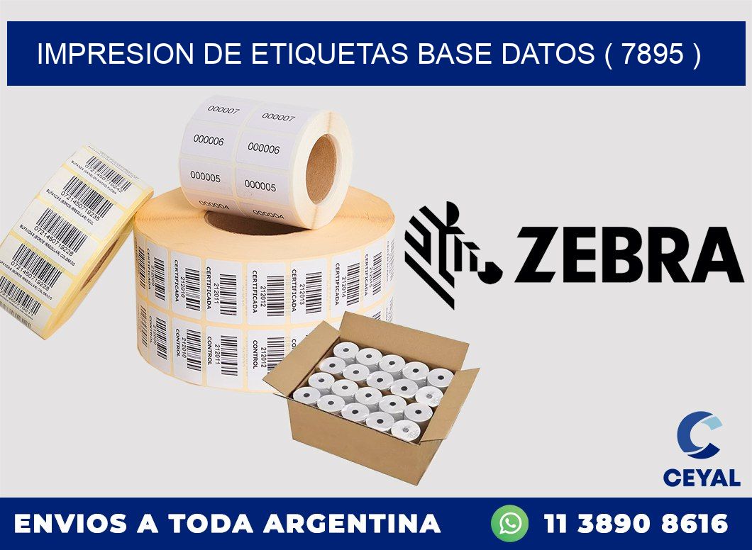impresion de etiquetas base datos ( 7895 )