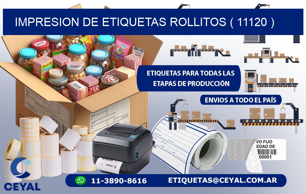 impresion de etiquetas rollitos ( 11120 )