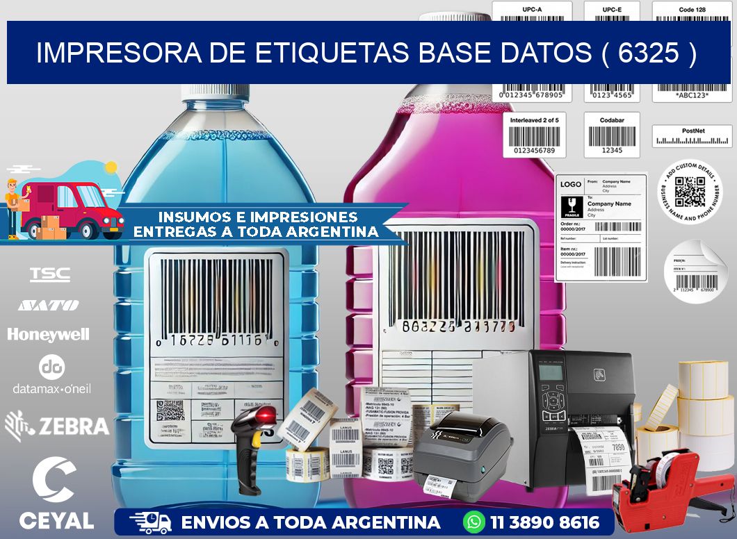 impresora de etiquetas base datos ( 6325 )