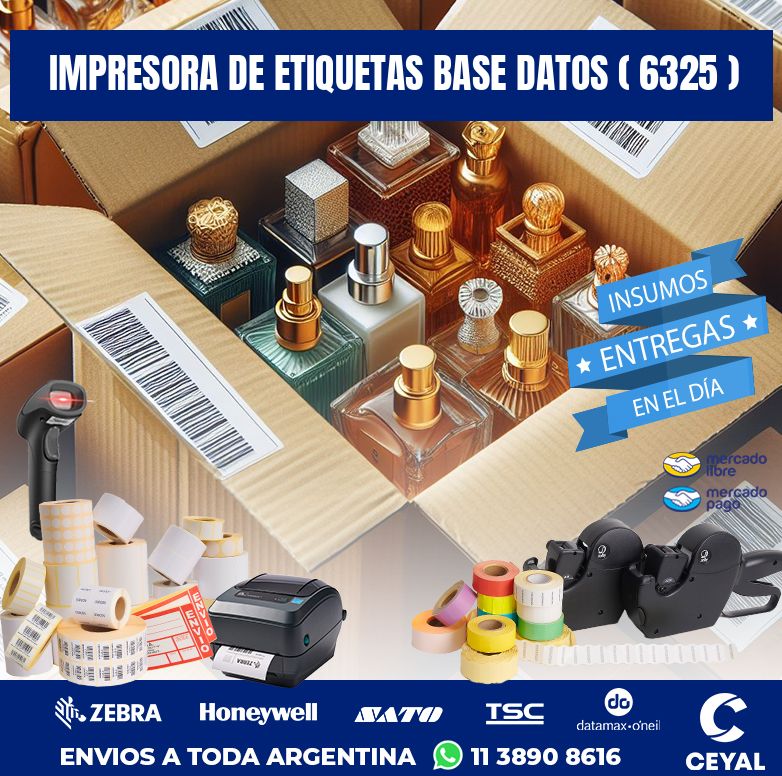 impresora de etiquetas base datos ( 6325 )
