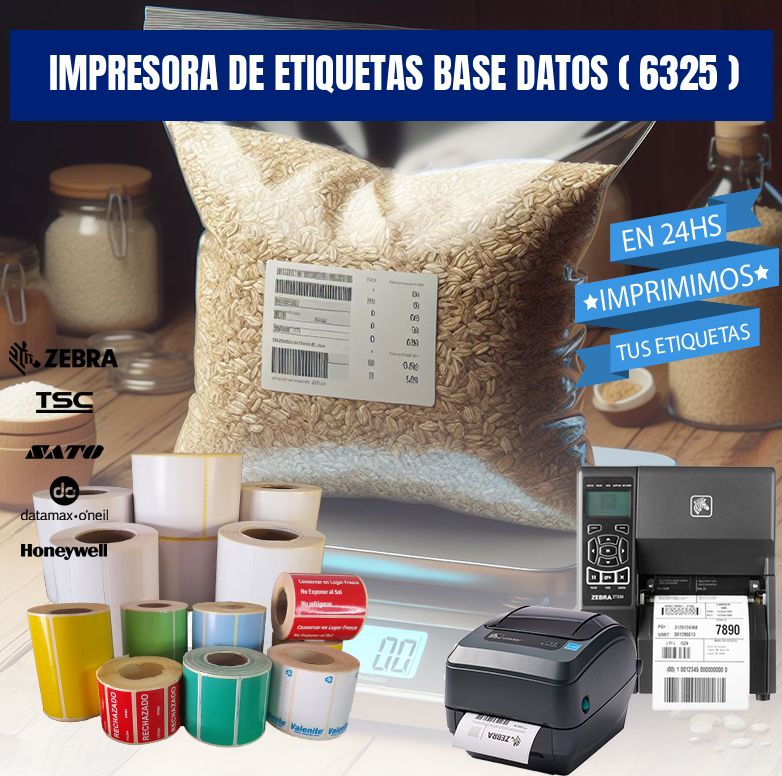 impresora de etiquetas base datos ( 6325 )