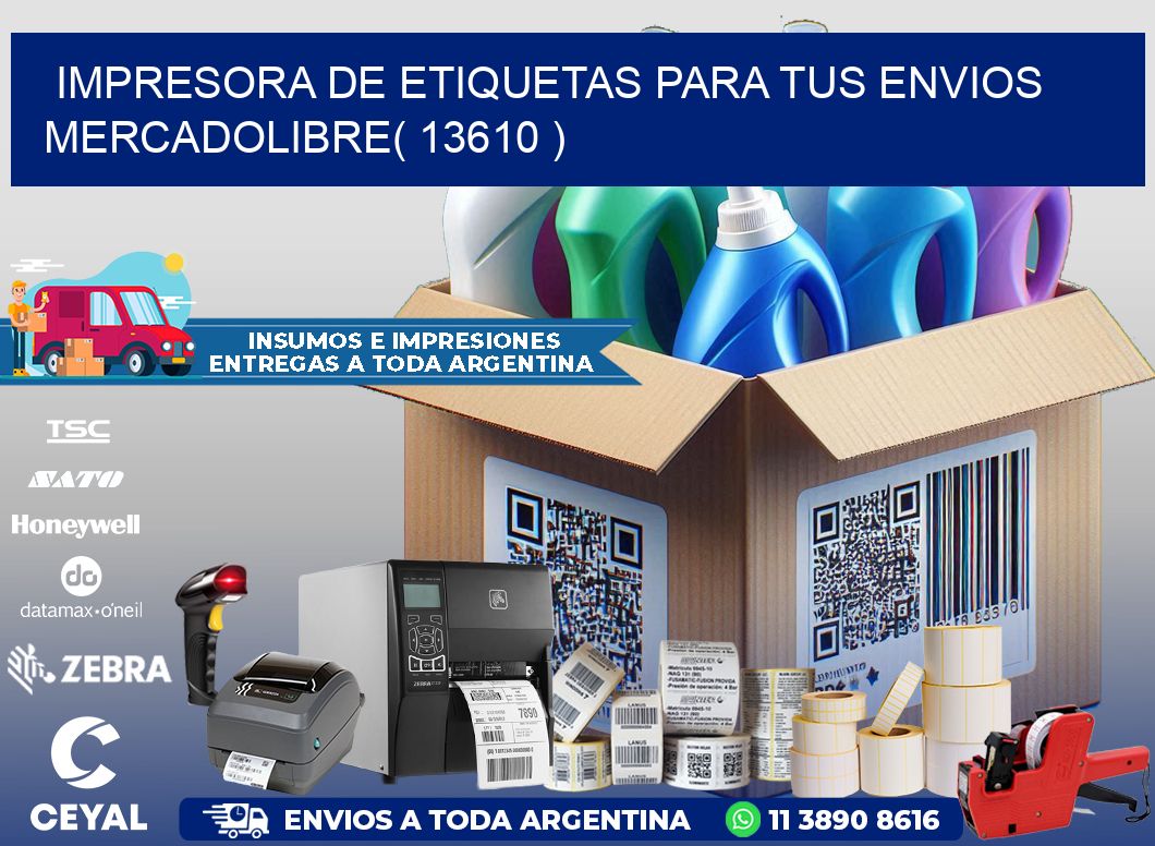 impresora de etiquetas para tus envios mercadolibre( 13610 )