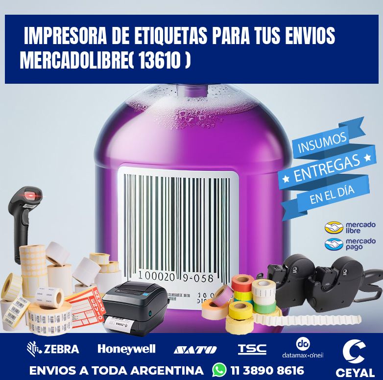 impresora de etiquetas para tus envios mercadolibre( 13610 )