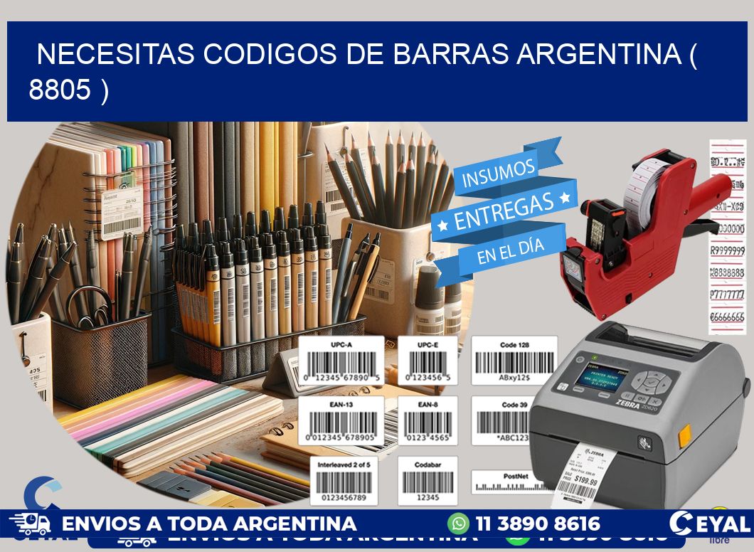 necesitas codigos de barras argentina ( 8805 )