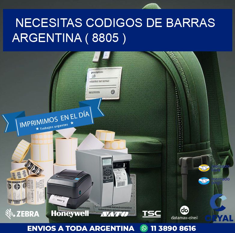 necesitas codigos de barras argentina ( 8805 )