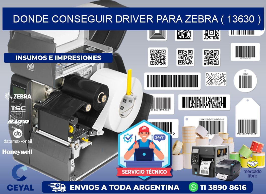 DONDE CONSEGUIR DRIVER PARA ZEBRA ( 13630 )