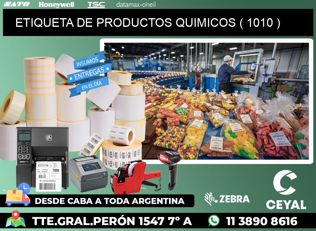 ETIQUETA DE PRODUCTOS QUIMICOS ( 1010 )