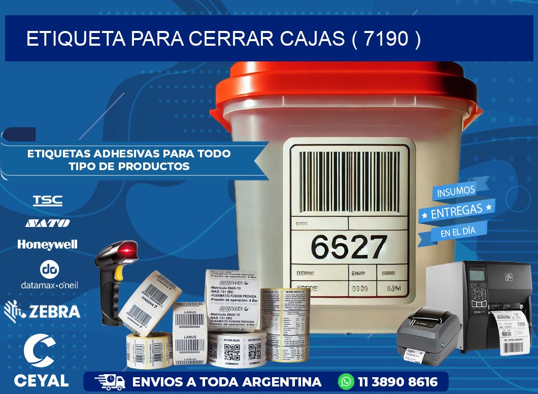 ETIQUETA PARA CERRAR CAJAS ( 7190 )